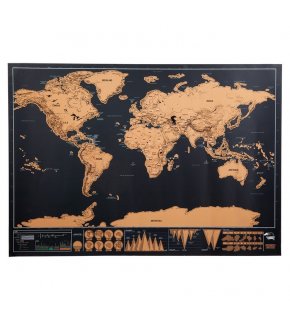 Mapa świata-zdrapka Rolling Stone - R08861