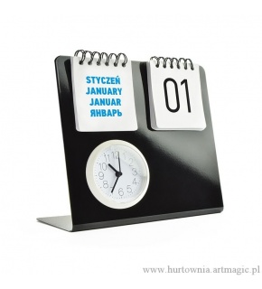 Zegar na biurko z kalendarzem